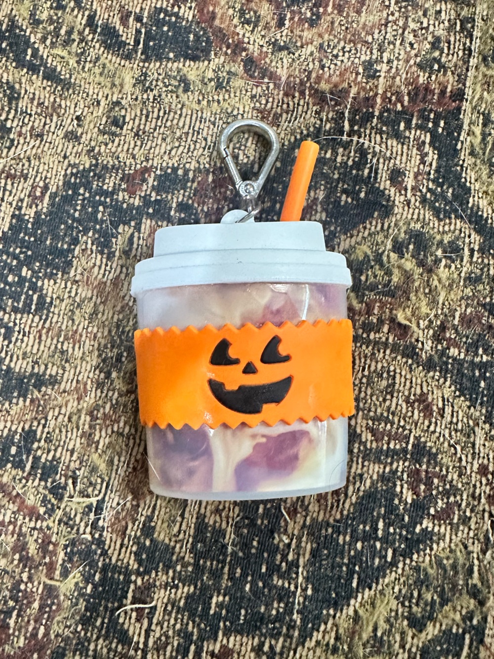 Bath and body works Halloween Orange Pumpkin Coffee Cup germ x holder